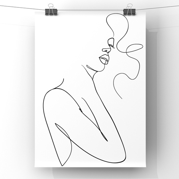 ✨NEW✨Original 8x10 Illustration Minimalist Woman Art Print Un… - Picture 2 of 3